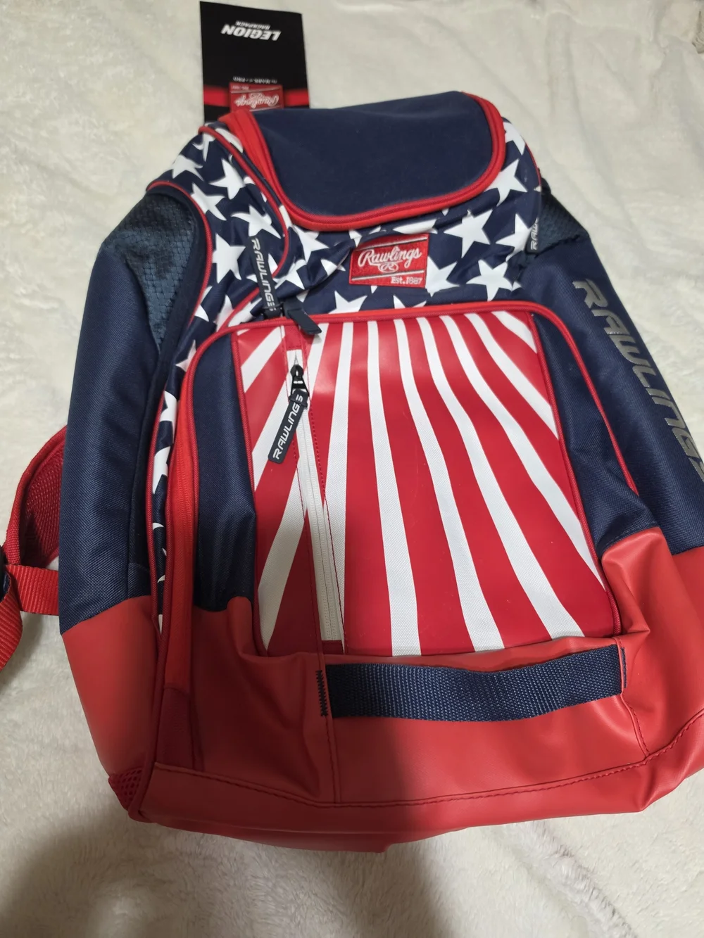 Rawlings Kids' Red & Navy Star Baseball Backpack